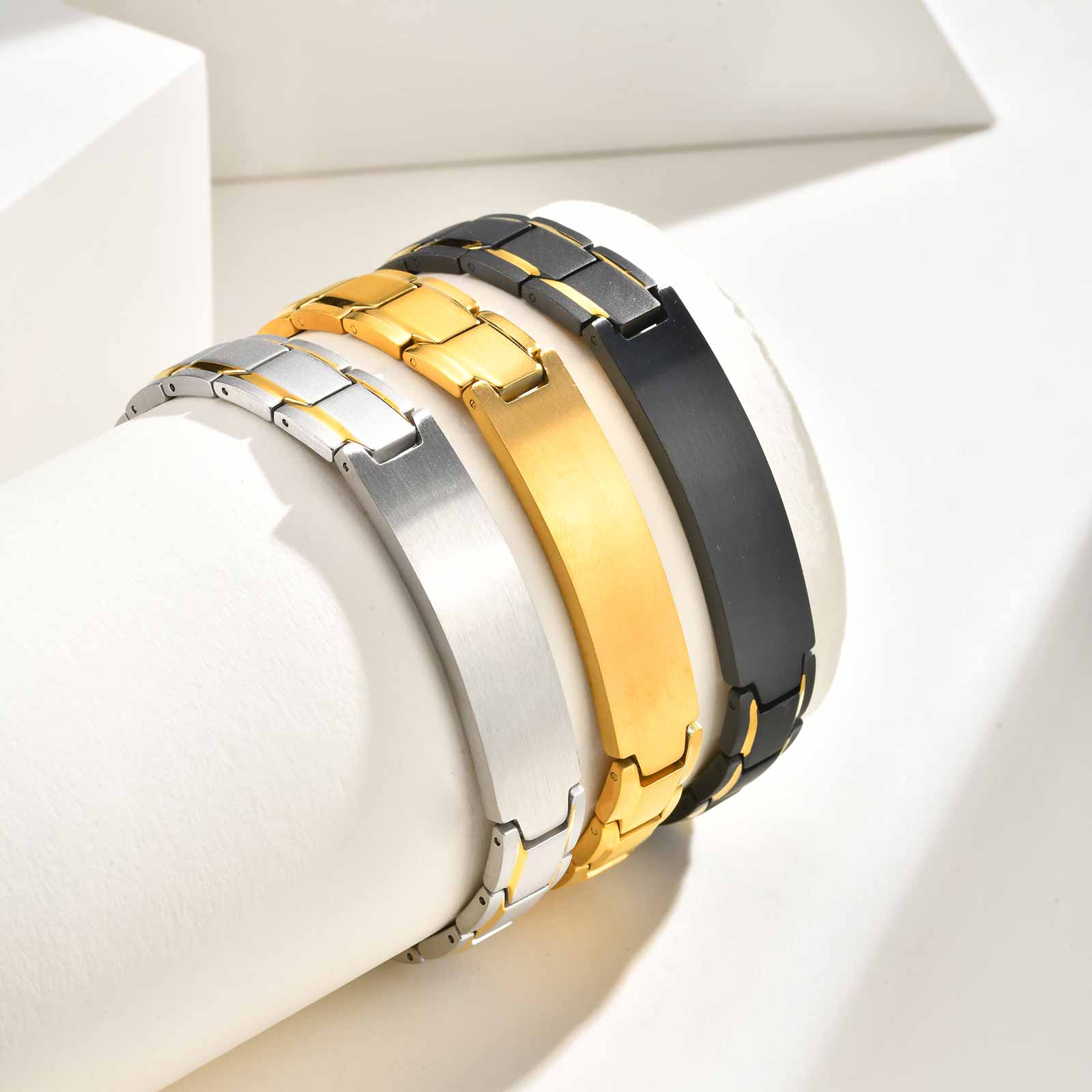 Jewelry Watches For Men - Bransoletka męska ze stali nierdzewnej z