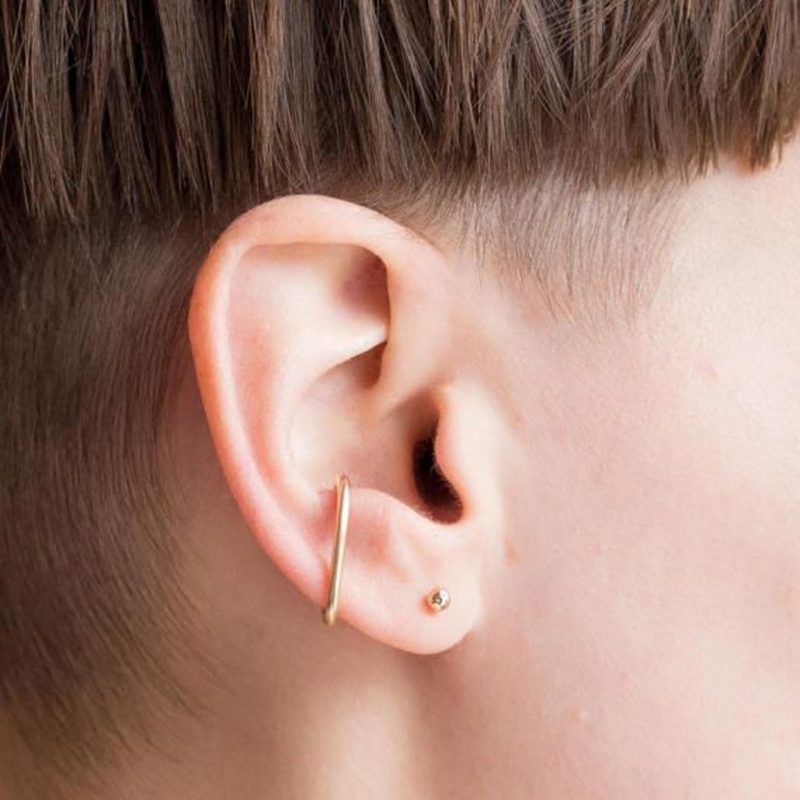 Ear Cuff No Piercing - 925 srebrne fałszywe kolczyki klipsy biżuteria