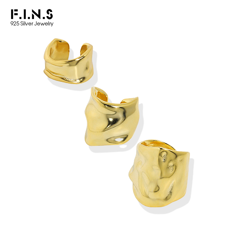 Ear Cuff No Piercing - F.I.N.S 1PC minimalistyczny nieregularne 100% S925