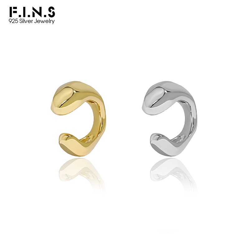 Ear Cuff No Piercing - F.I.N.S 1PC minimalizm nieregularne S925 srebro