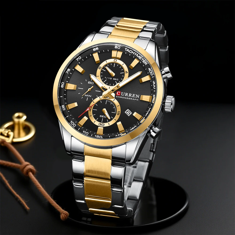 Jewellery Watch - CURREN Casual Quartz Chrono Sportowe Marki