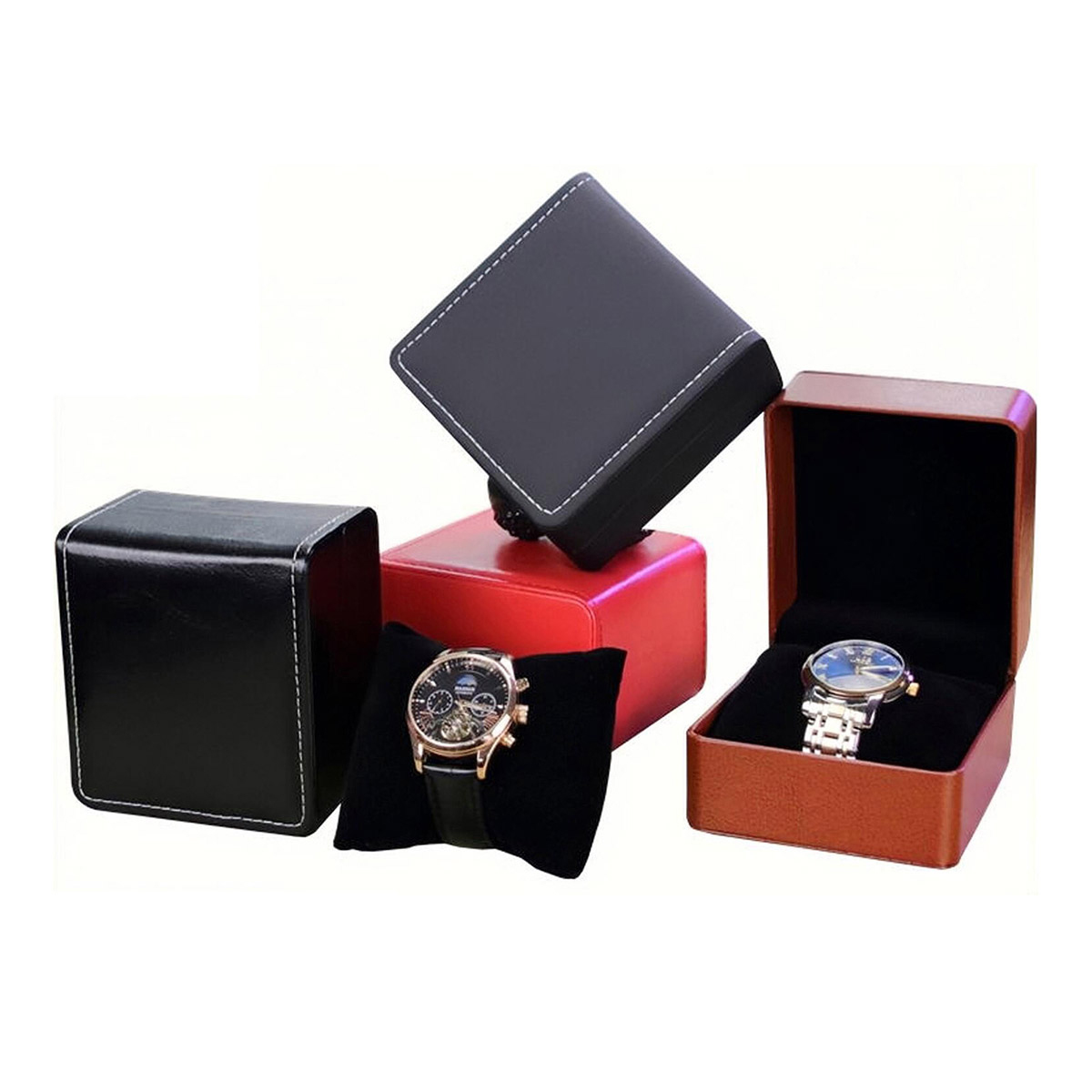 Best Jewelry Watches Women - Modne skórzane pudełko na zegarek Case