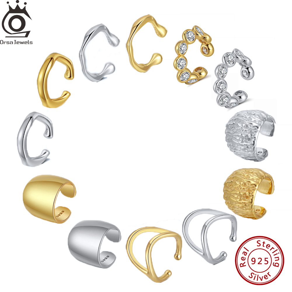 Ear Cuff No Piercing - ORSA JEWELS Solidne Srebro Próby 925