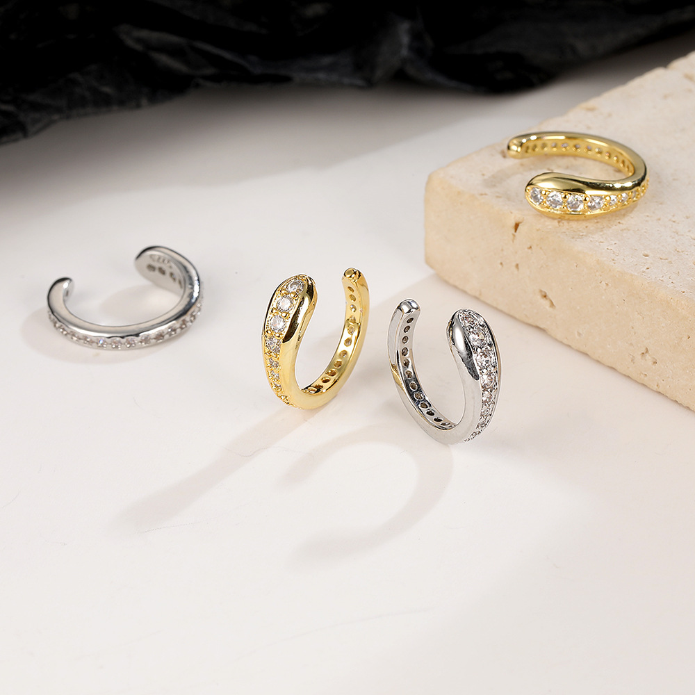 Ear Cuff No Piercing - Prawdziwe srebro próby 925, urocze, błyszczące