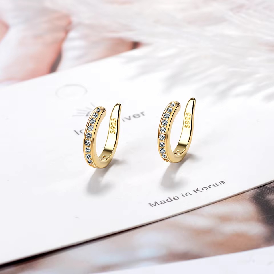 Klipsy na ucho z moissanitem z – Ear Cuff No Piercing recenzja i cena