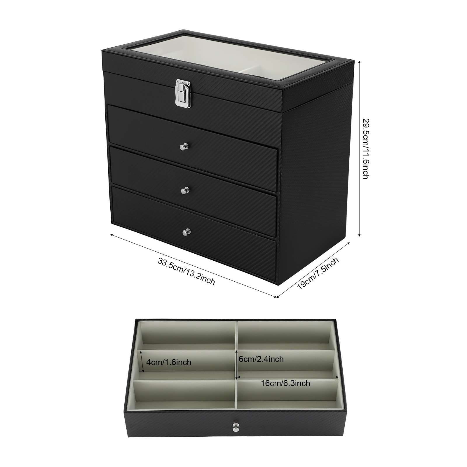 Pudełko na okulary, organizer  – Jewelry Box With Watches recenzja i cena