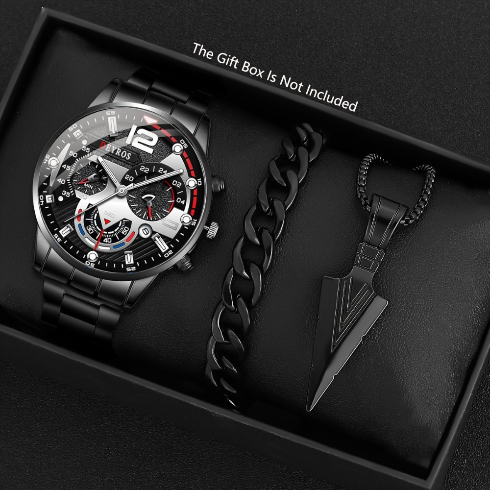 3 sztuk/zestaw modny męski zeg – Best Jewelry Watches recenzja i cena