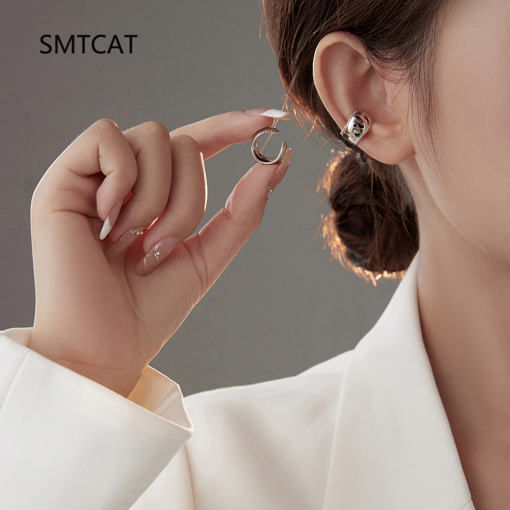Srebrne kolczyki nausznice z s – Ear Cuff No Piercing recenzja i cena