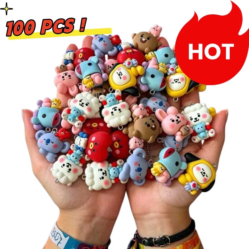 7 szt. BT21 Żywiczne Charmsy z – Drop Earrings recenzja i cena