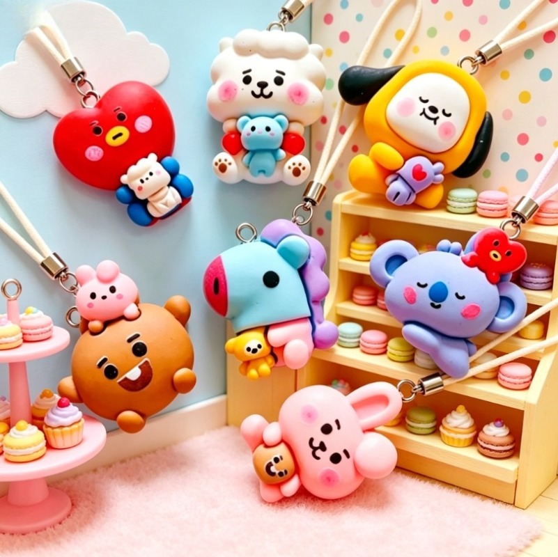7 szt. BT21 Żywiczne Charmsy z – Drop Earrings recenzja i cena
