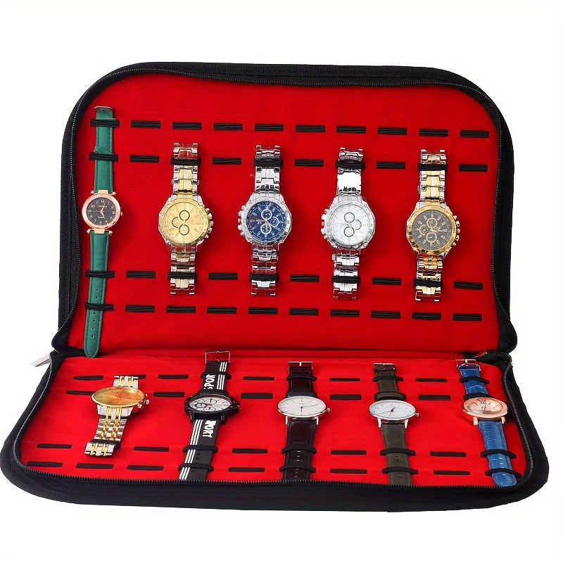 Torba na 20 zegarków, wygodna  – Jewelry Box With Watches recenzja i cena