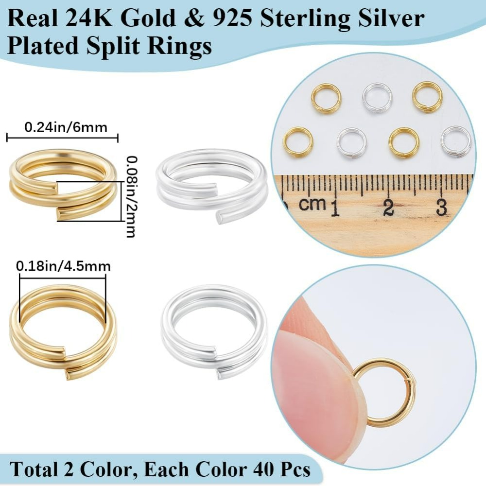 1 pudełko 80 sztuk dzielonego  – Sterling Silver Ring recenzja i cena